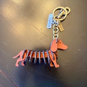 Coach dachshund keychain